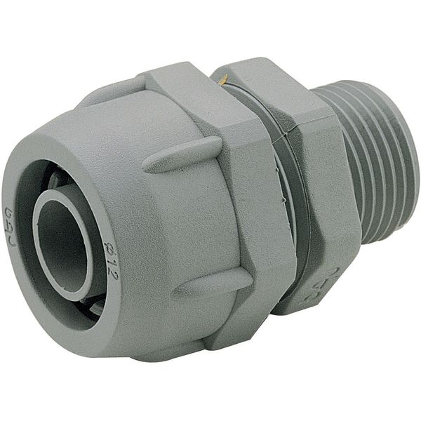 UNIVERSALE-Straight connector M32 D27 Grey RAL7001 image 1