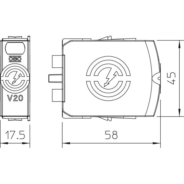 V20-0-150 SurgeController V20 plug-in arrester 150V image 2