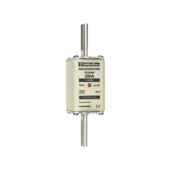 Fuse-link NH2 gG 690VAC 200A live tags Double indicator image 2