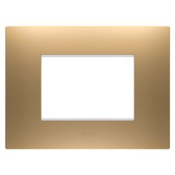 EGO PLATE - IN PAINTED TECHNOPOLYMER - 3 MODULES - GOLD - CHORUSMART image 1