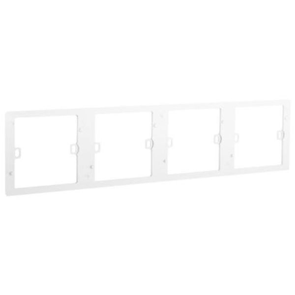 Mallia Senses - 4 gang plate kit support - Matt White image 1