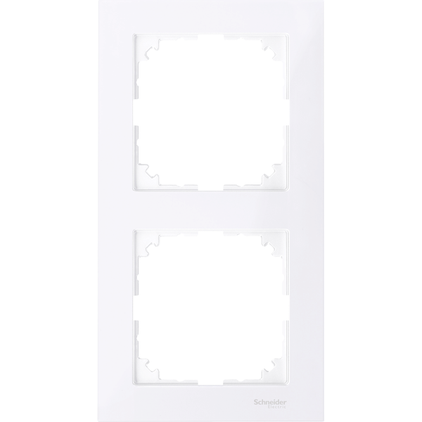 M-Pure frame, 2-gang, active white image 4