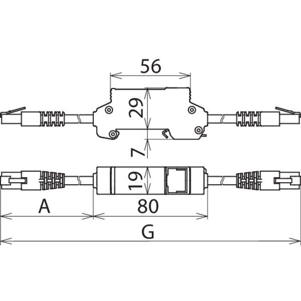 Surge arrester DEHNpatch with patch cable and Stewart plug image 2