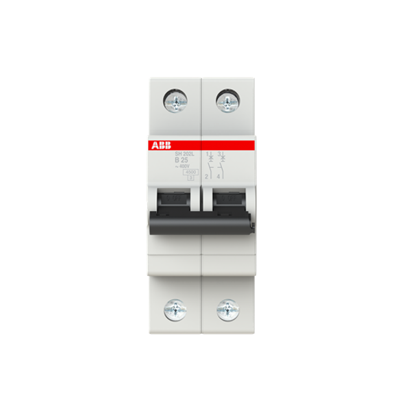 SH202L-B25 Miniature Circuit Breaker - 2P - B - 25 A image 1