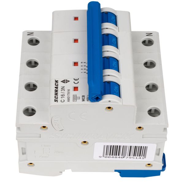 Miniature Circuit Breaker (MCB) AMPARO 10kA, C 16A, 3+N image 3