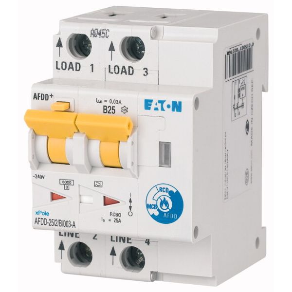 Arc Fault Detection Device, 2p, B, 25 A, 30 mA, type A image 3