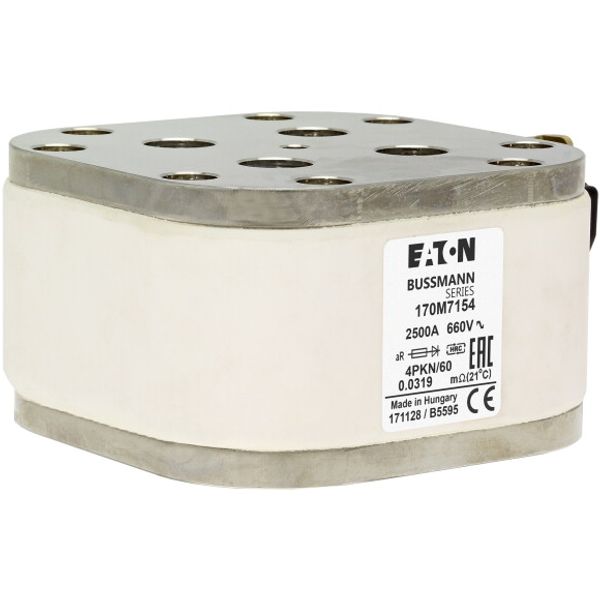 Fuse-link, high speed, 2500 A, AC 660 V, size 4, 120 x 105 x 59 mm, aR, IEC, single indicator image 7