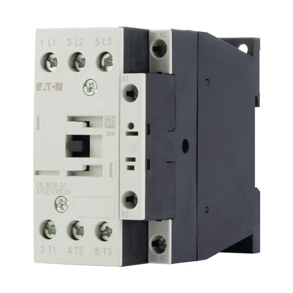 Contactor, 3 pole, 380 V 400 V 18.5 kW, 1 NC, RDC 24: 24 - 27 V DC, DC operation, Screw terminals image 12