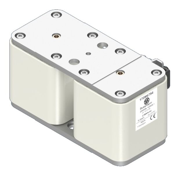 Fuse-link, high speed, 2200 A, AC 1250 V, 2 x size 3, 74 x 52 x 167 mm, aR, IEC, single indicator image 2