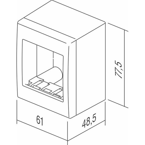 BOX NO CUBO WITH BACK SIDE COVER IP20 2M AT 4331221 image 1