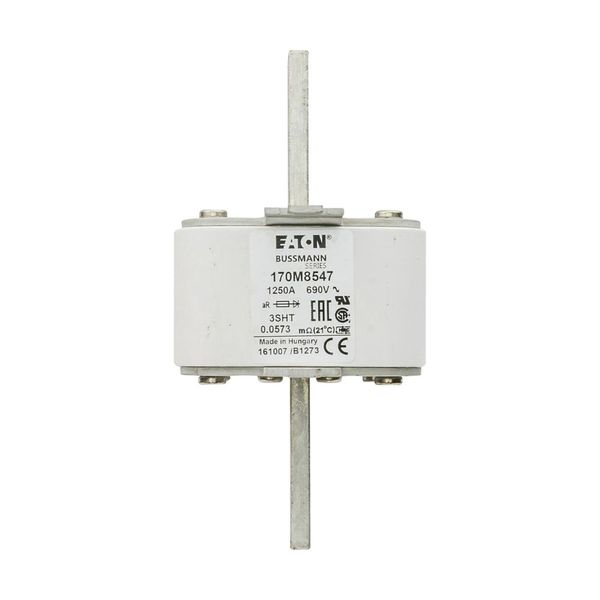 Fuse-link, high speed, 1250 A, AC 690 V, size 3, 76 x 76 x 150 mm, aR, IEC, single indicator image 11