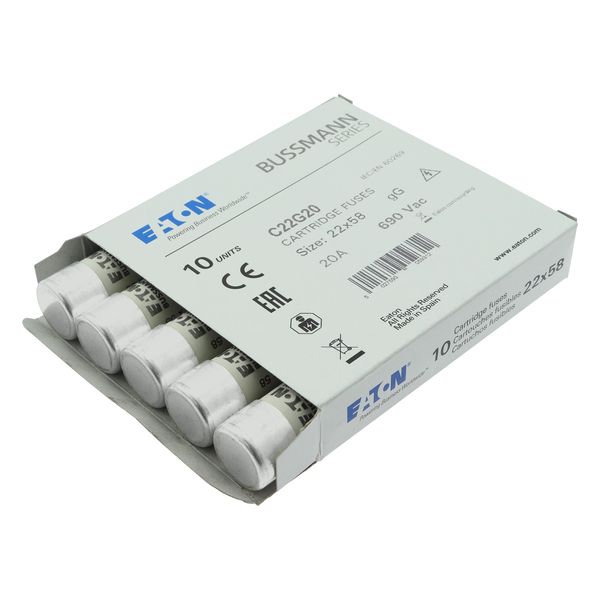 Fuse-link, LV, 20 A, AC 690 V, 22 x 58 mm, gL/gG, IEC image 15