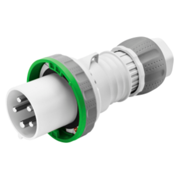 STRAIGHT PLUG HP - IP66/IP67/IP68/IP69 - 3P+N+E 63A >50V 100-300HZ - GREEN - 10H - MANTLE TERMINAL image 1