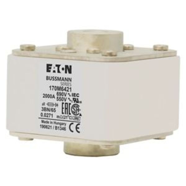 Fuse-link, high speed, 1250 A, AC 1250 V, 2 x size 3, 74 x 177 x 95 mm, aR, IEC, single indicator image 14