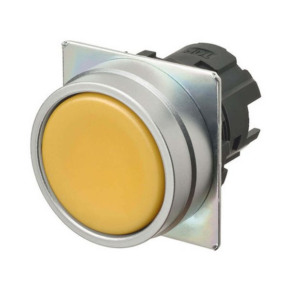 Pushbutton A22NZ Ã˜22, bezel brushed metal, FLAT, MOMENTARY, CAP COLOR A2270075E image 1