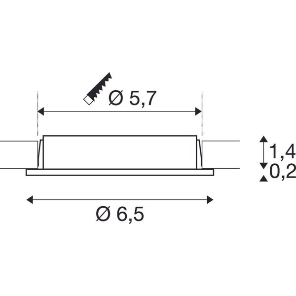 DL 126 LED downlight, 3W, 3000K, 12V, round, acryl, white image 4