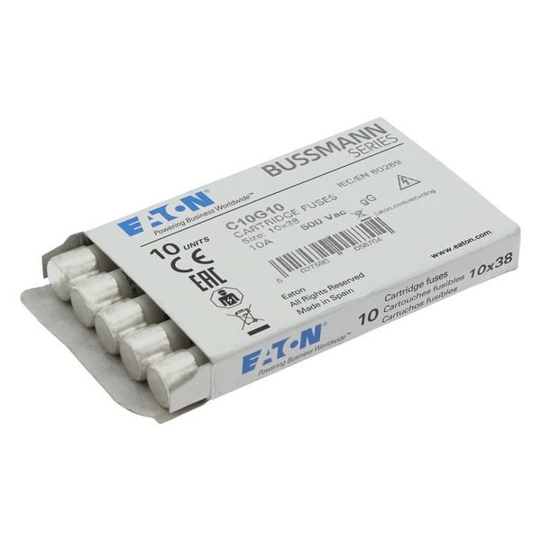 Fuse-link, LV, 10 A, AC 500 V, 10 x 38 mm, gL/gG, IEC image 11