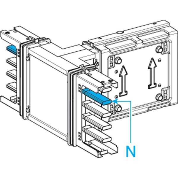 Tee, Canalis KSA100-250, aluminium conductors, 250A, fixed dimensions (A=B=C=165mm), white RAL9001 image 1