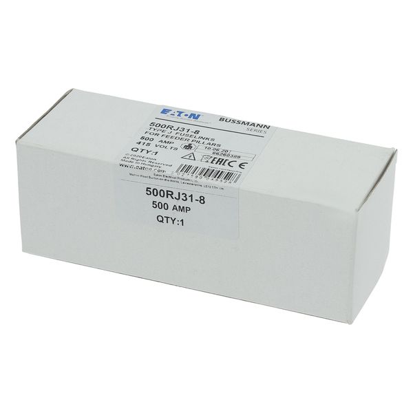 Utility fuse-link, LV, 500 A, AC 415 V, BS88/J, 49 x 131 mm, gL/gG, BS, 92mm fixing centres image 34