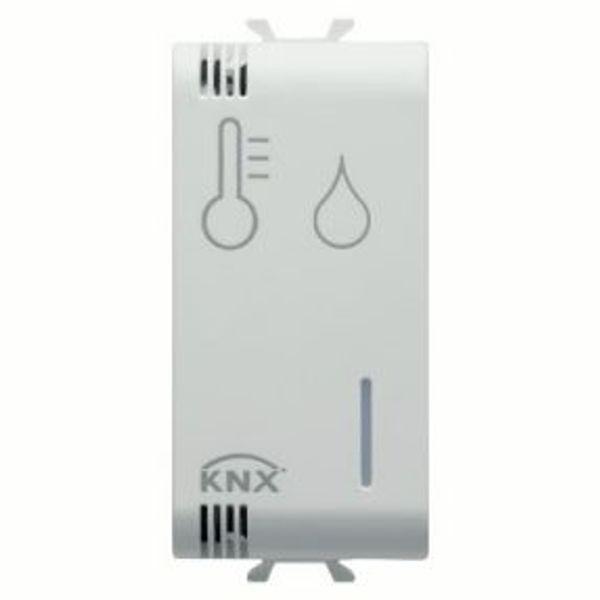 HUMIDITY/TEMPERATURE SENSOR - KNX - 1 MODULE - SATIN WHITE - CHORUS image 1