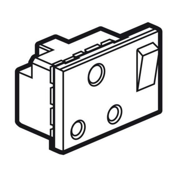 Socket Arteor - BS 546 - 15 A - 2P+E switched - 3 modules - magnesium image 1