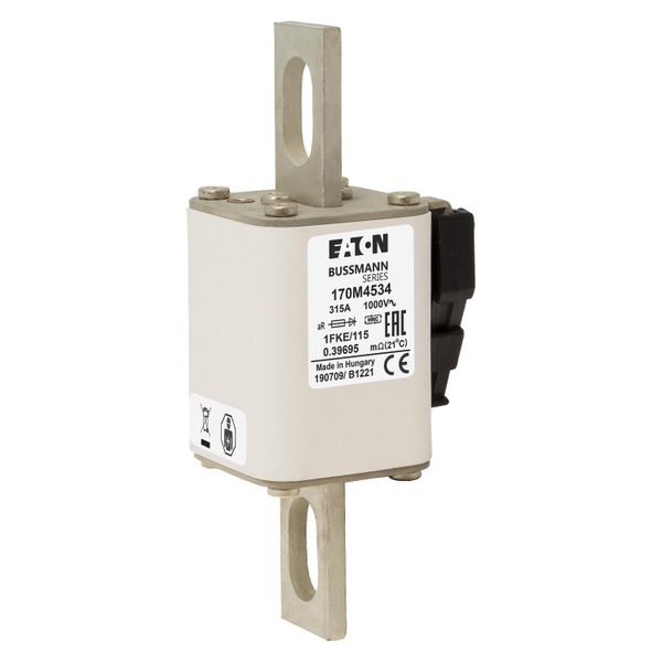 Fuse-link, high speed, 315 A, AC 1000 V, size 1, 51 x 68 x 102 mm, aR, IEC, single indicator image 20