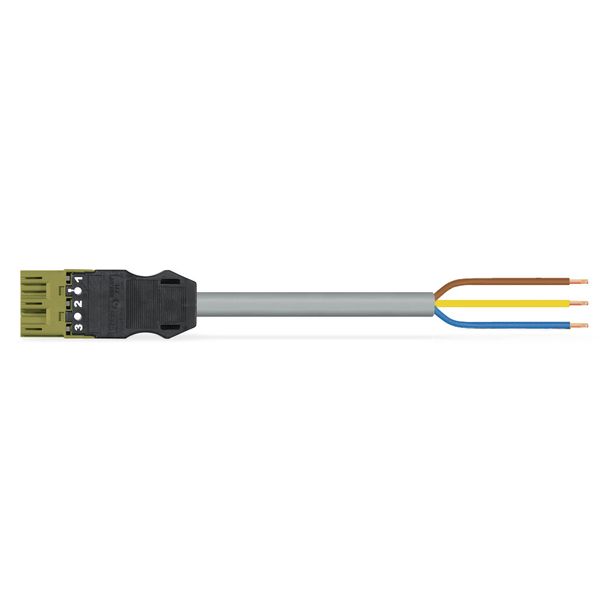 pre-assembled connecting cable;Eca;Plug/open-ended;light green image 1