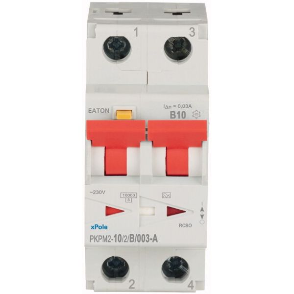 RCD/MCB combination, 10 A, 30 mA, MCB trip characteristic: B, 2p, RCD trip characteristic: A image 3