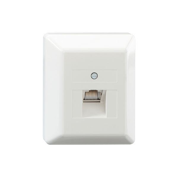 ClassEA iso U 1-way socket, surface-mounted, unshielded, pure white (similar to RAL 9010) image 1