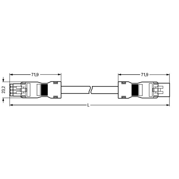 pre-assembled interconnecting cable Eca Socket/plug black image 3