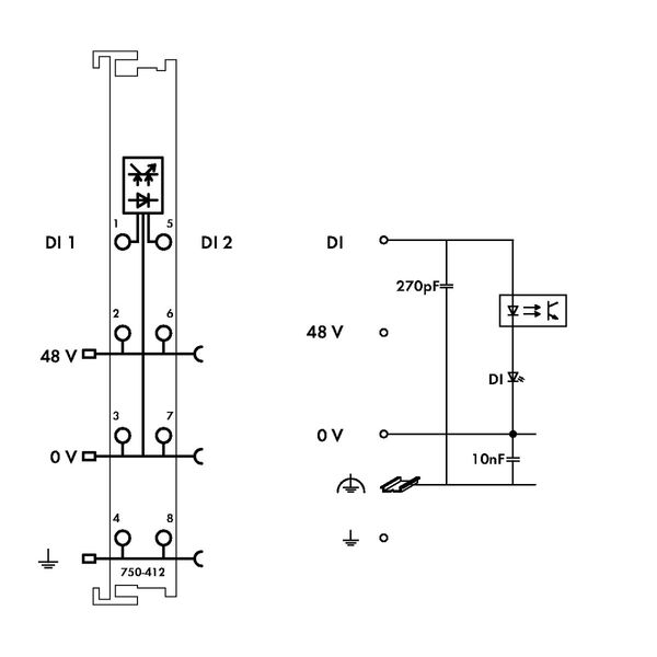 2-channel digital input 48 VDC 3 ms light gray image 4