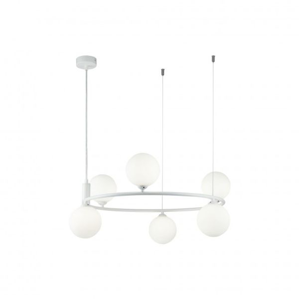 Modern Ring Pendant Lamp White image 4