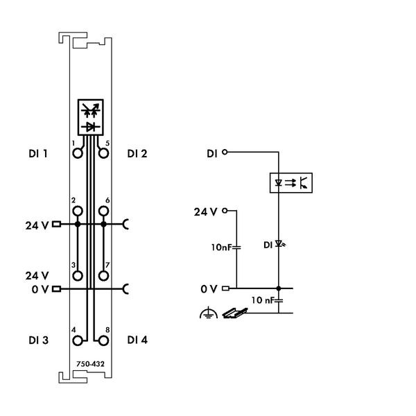 4-channel digital input 24 VDC 3 ms light gray image 4