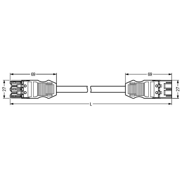 pre-assembled adapter cable Eca Plug/Lamp socket E 27 black image 4