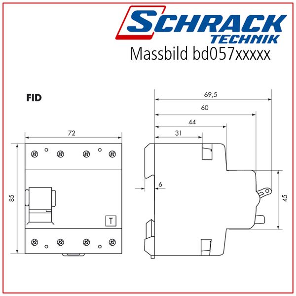 Residual current circuit breaker 63A, 4-pole, 300mA, type B image 2