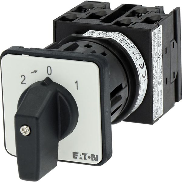 Universal control switches, T0, 20 A, center mounting, 3 contact unit(s), Contacts: 6, 45 °, momentary/maintained, With 0 (Off) position, With spring- image 2