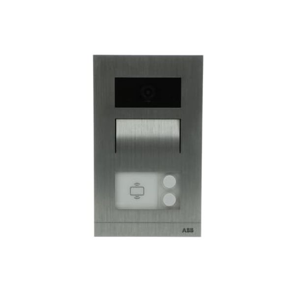 M21312P2-A-02 Mini video outdoor station, 2 pushbuttons, with ID card reader,Aluminum alloy image 1