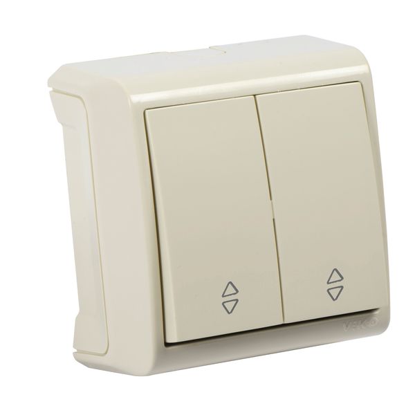 Vera Beige Two Gang Switch-Two Way Switch image 1