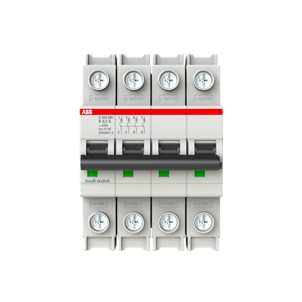 S204MR-K0.2 Miniature Circuit Breaker - 4P - K - 0.2 A image 2