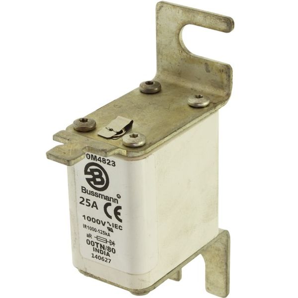 Fuse-link, high speed, 25 A, AC 1000 V, size 00, 30 x 47 x 98 mm, aR, DIN, IEC, single indicator image 3