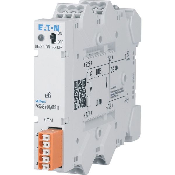 Electronic overcurrent protection for 24V DC, fix 6A with tripped signal out-, control in-put, w/o supply terminals image 1