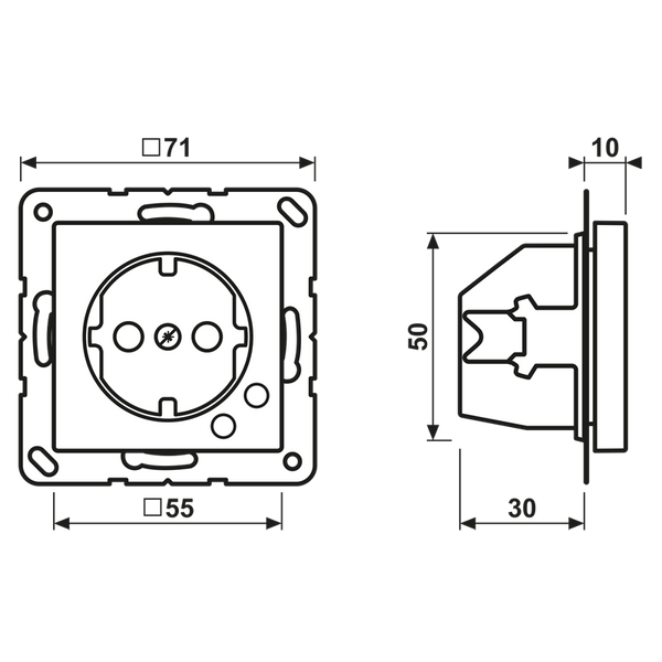 SCHUKO socket w. overv.protection A521UFWW image 6