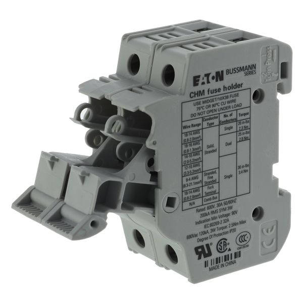Fuse-holder, LV, 32 A, AC 690 V, 10 x 38 mm, 2P, UL, IEC, DIN rail mount image 19