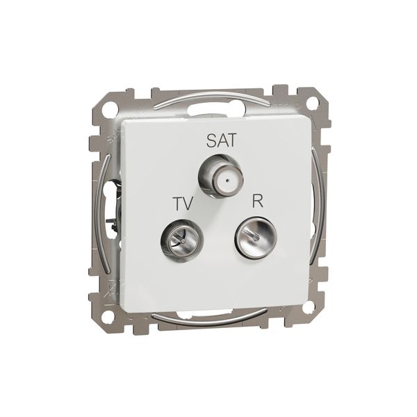 TV/R/SAT Socket intermediate 10db, Sedna, White image 2
