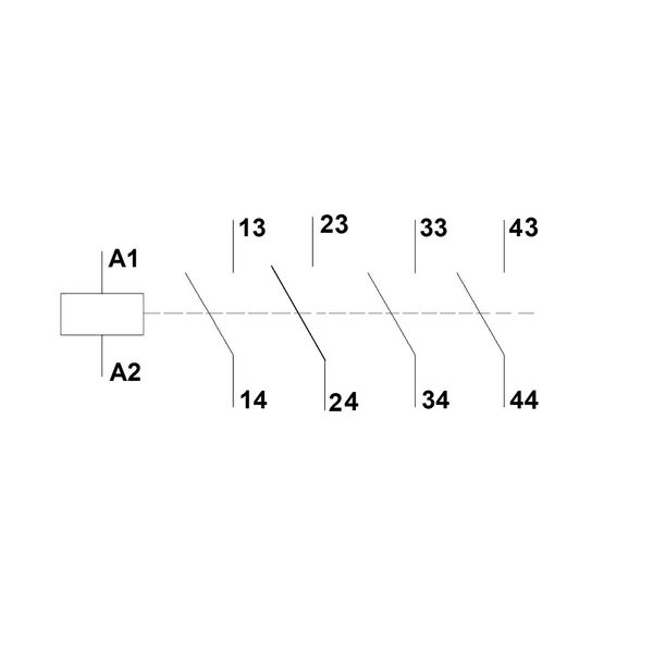 Auxiliary Contactor 4NO, CUBICO, 6A, 230VAC image 3