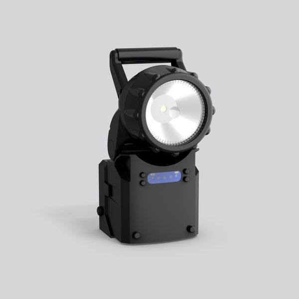 Portable safety spotlight, 2 W, 140 lm, 757, black Safety spotlights,  image 1