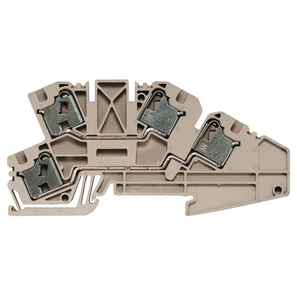 Multi level installation terminal block, PUSH IN, 4 mm², 400 V, 32 A,  image 1