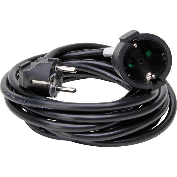 Extension cord IP20 3G1.5mm2,col.black5m image 1