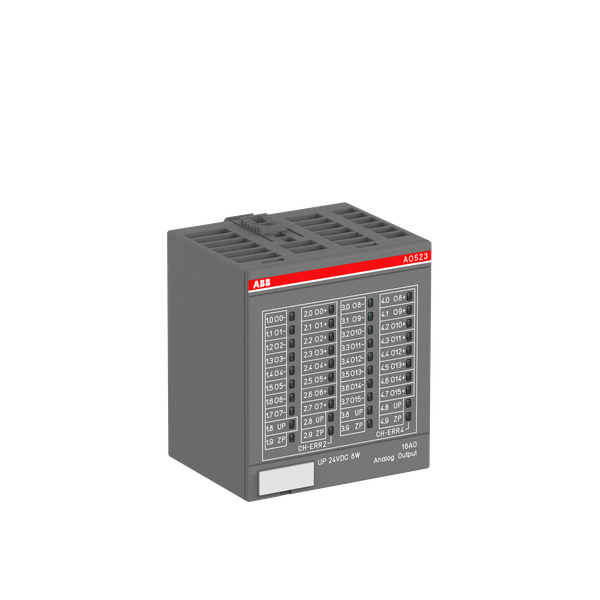 Analog output module. 8 AO: U, I. 8 AO: U (AO523) image 1