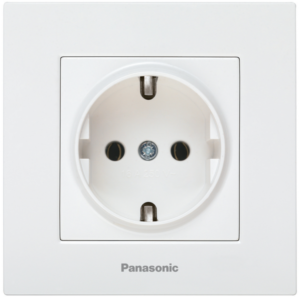 Karre Plus White Earthed Socket image 1